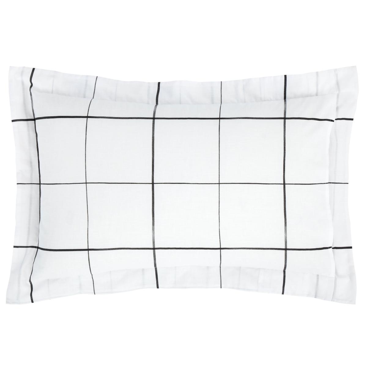 Brooks Check White Oxford Pillowcase White – image 3