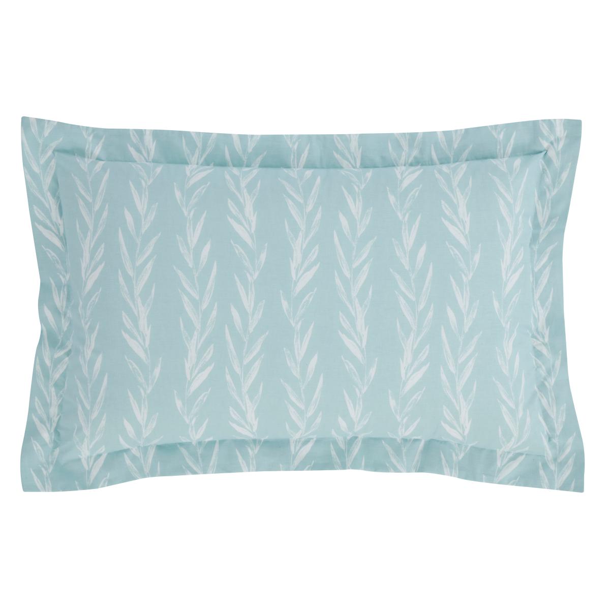 Whimsical Floral Midnight 100% Cotton Oxford Pillowcase Blue/White – image 2