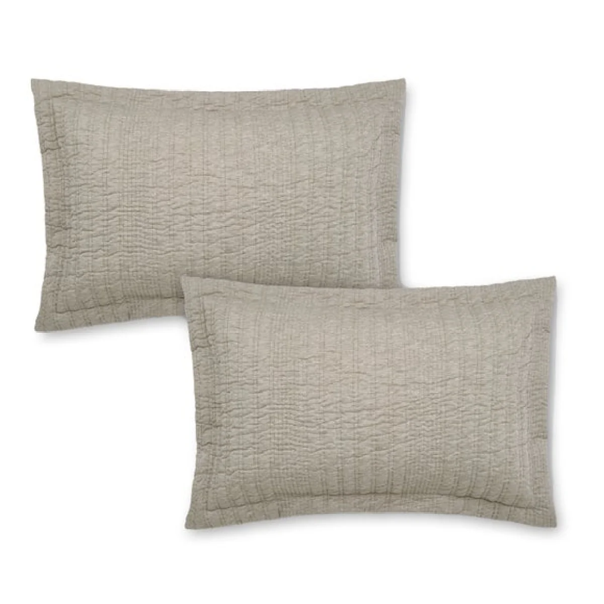 Pineapple Elephant Tamba Jersey Stripe Reversible Natural Oxford Pillowcase Pair Natural – image 2