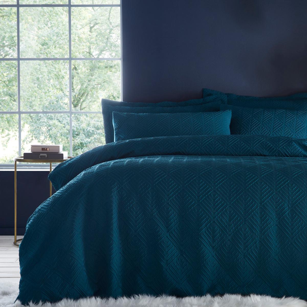 Parisa Geometric Peacock Oxford Pillowcase Peacock – image 2