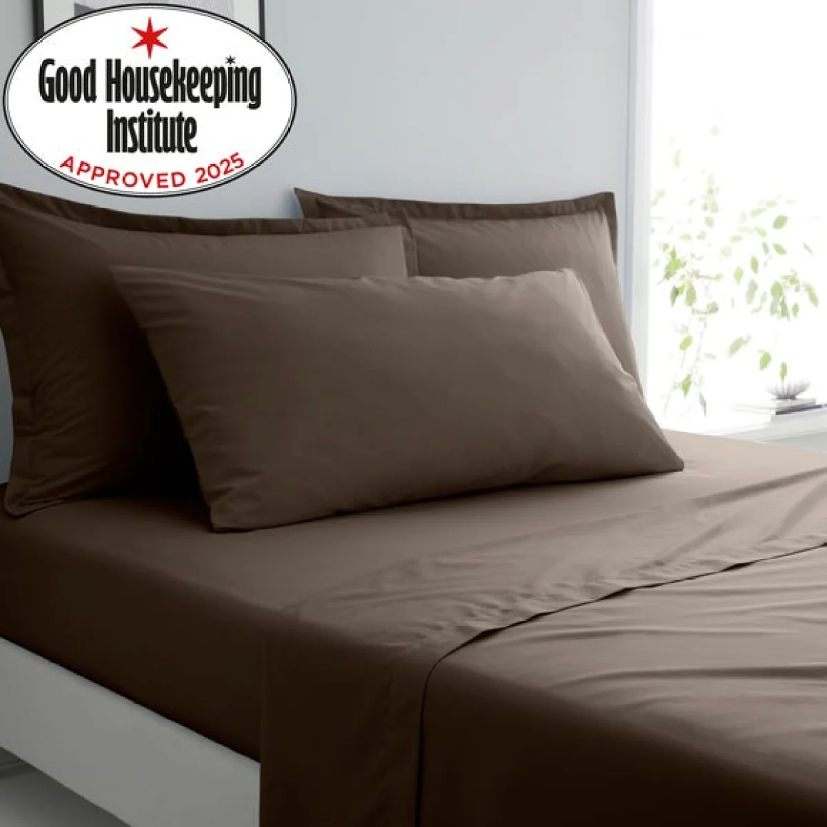 Pure Cotton Bolster Pillowcase Heather – image 2