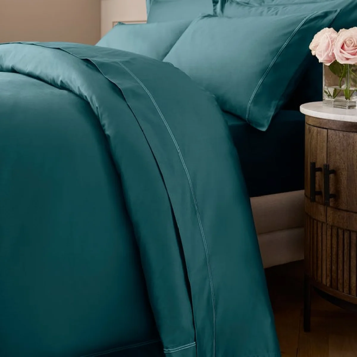 Dorma Egyptian Cotton Sateen 800 Thread Count Oxford Pillowcase White – image 4