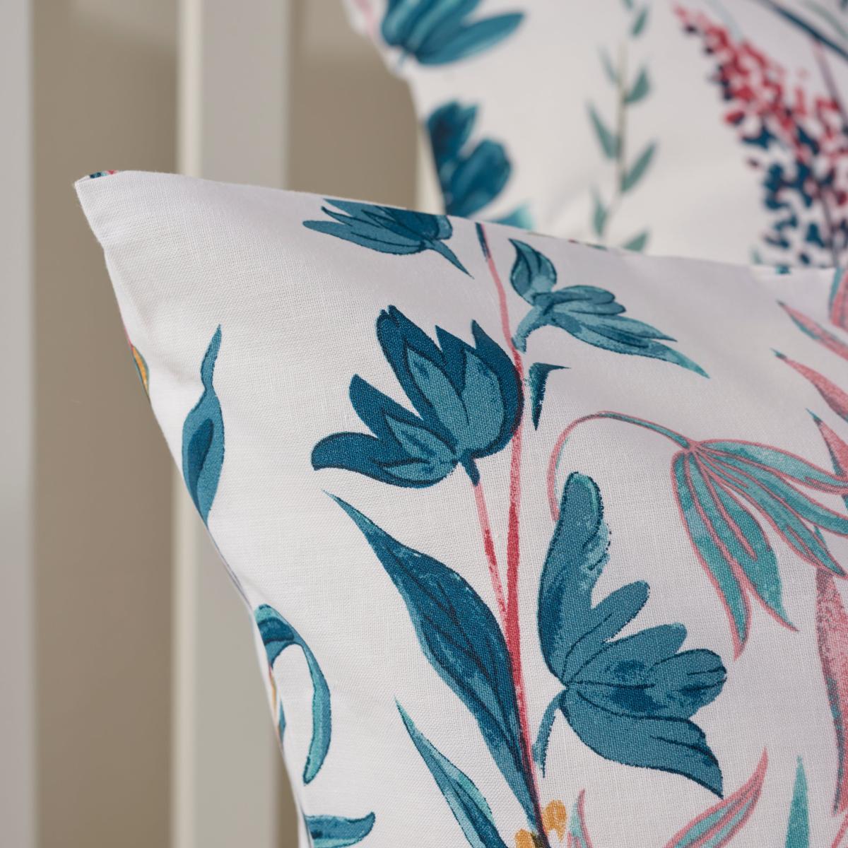 Whimsical Botanical Cotton Pillowcase Pair White – image 2