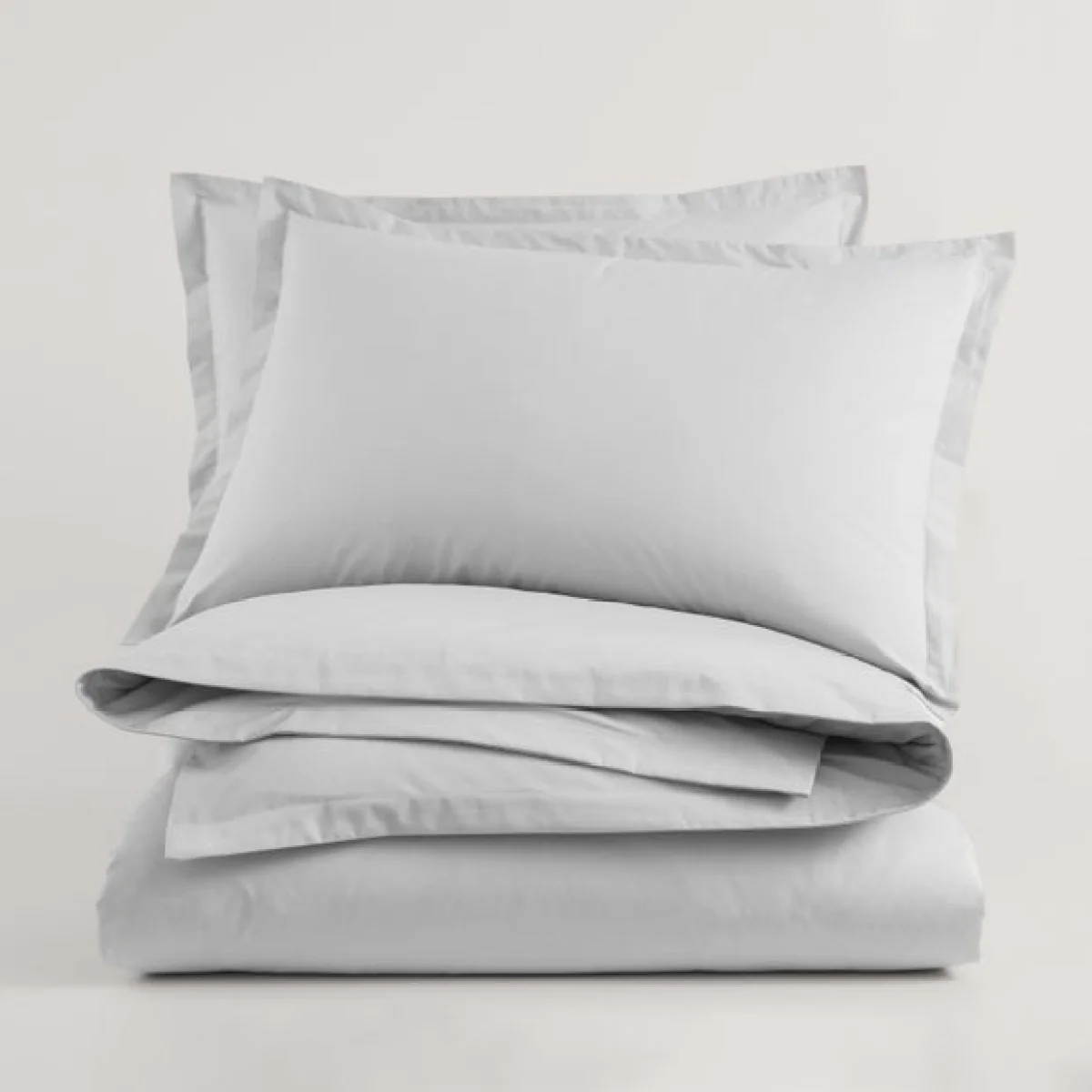 Organic Cotton Standard Pillowcase Pair Grey – image 4