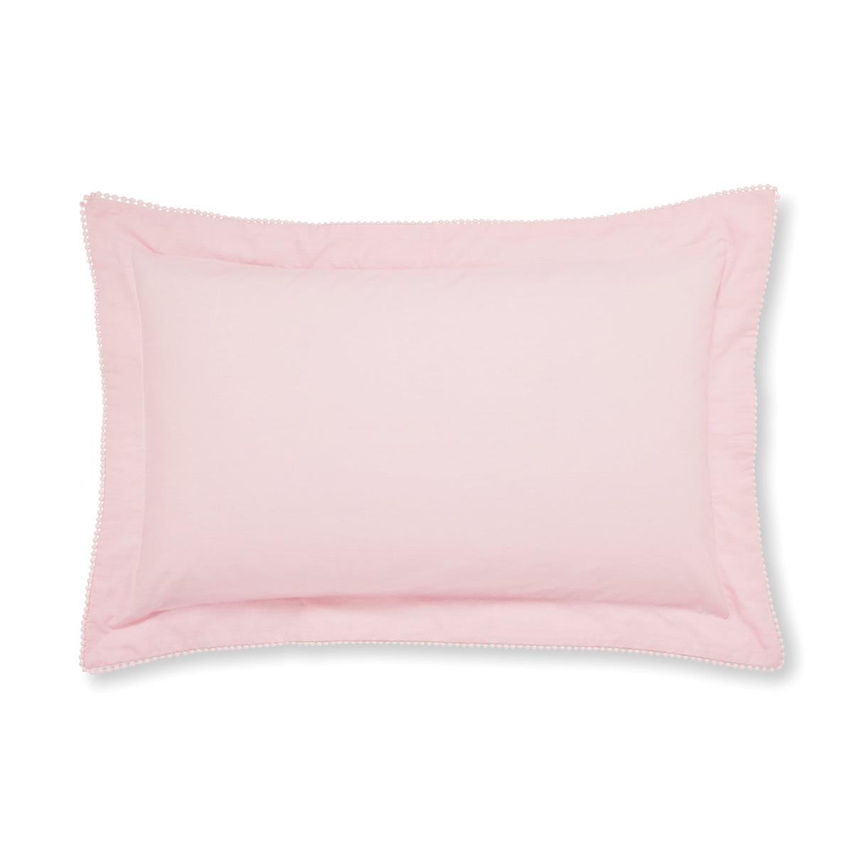 Edie Pink Pom Pom Oxford Pillowcase Blush – image 2