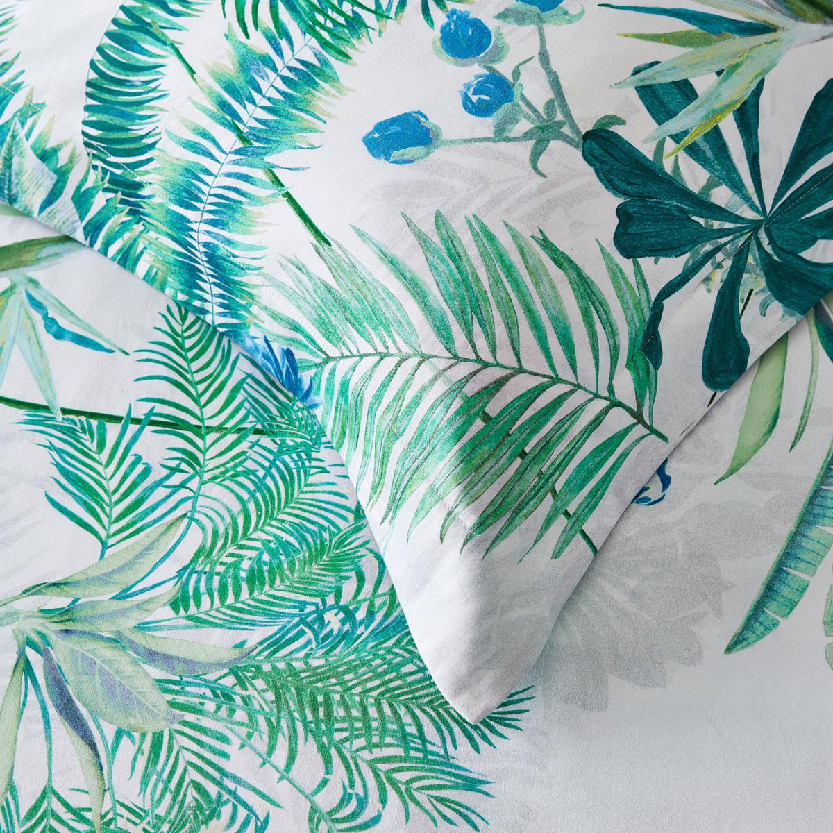 Dorma Mustique Green 100% Cotton Oxford Pillowcase Pair Green and White – image 2