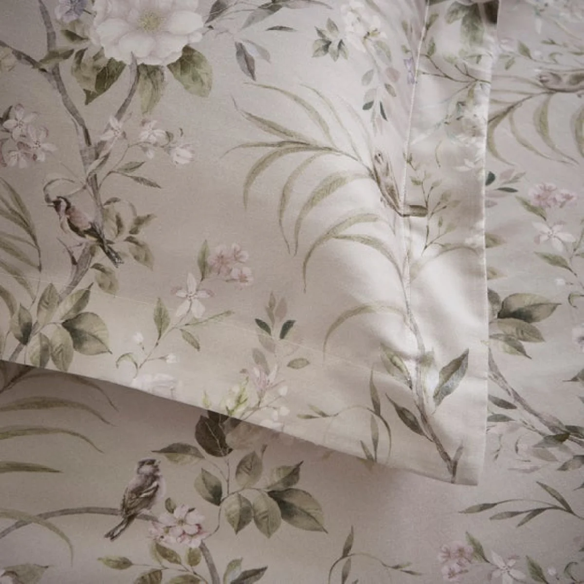 Dorma Birdsong 100% Cotton Sateen Oxford Pillowcase Pair – image 3