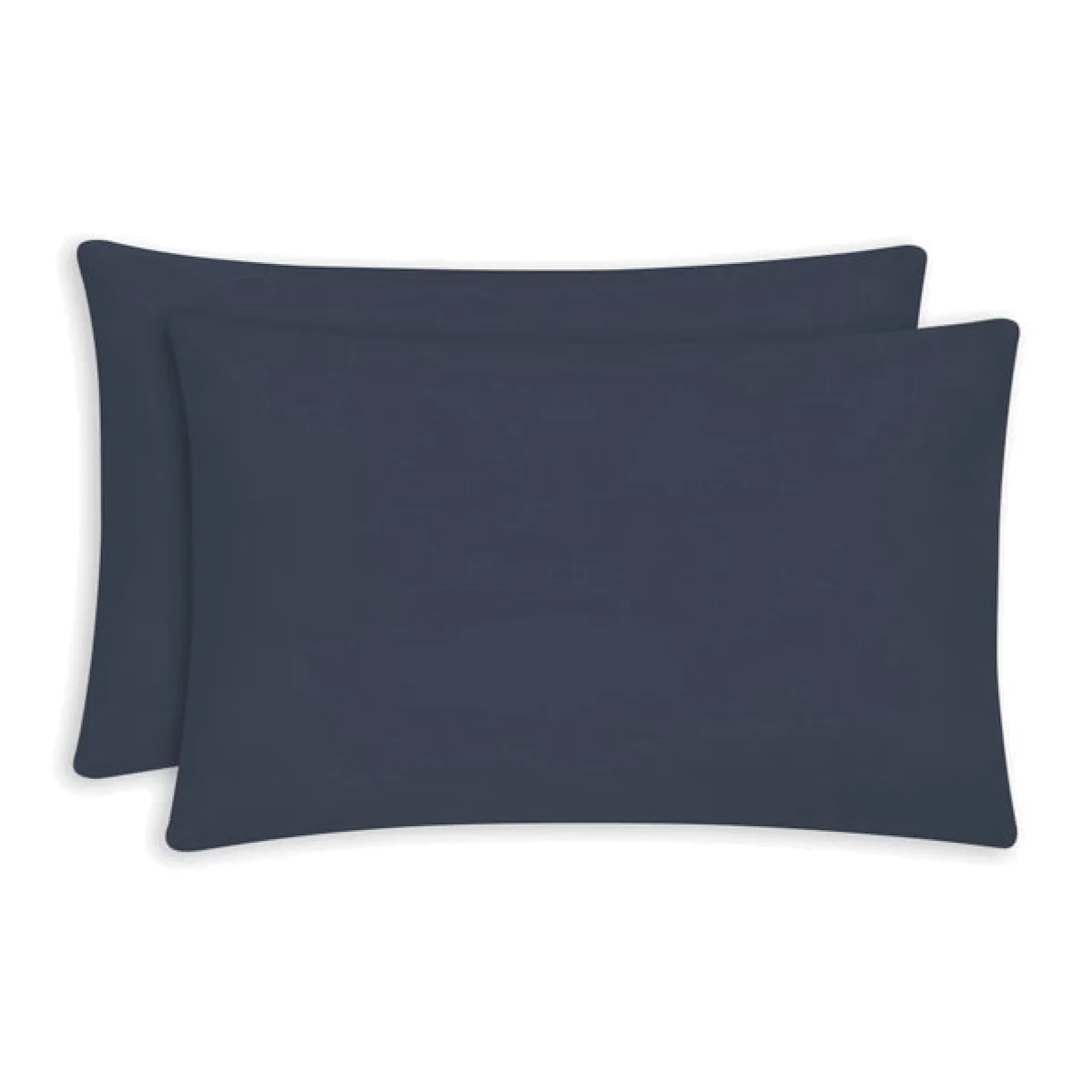 Super Soft Microfibre Plain Standard Pillowcase Pair Navy Blue