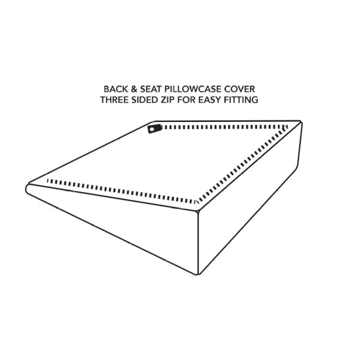 Pure Cotton Large Back Seat Pillowcase White – image 3
