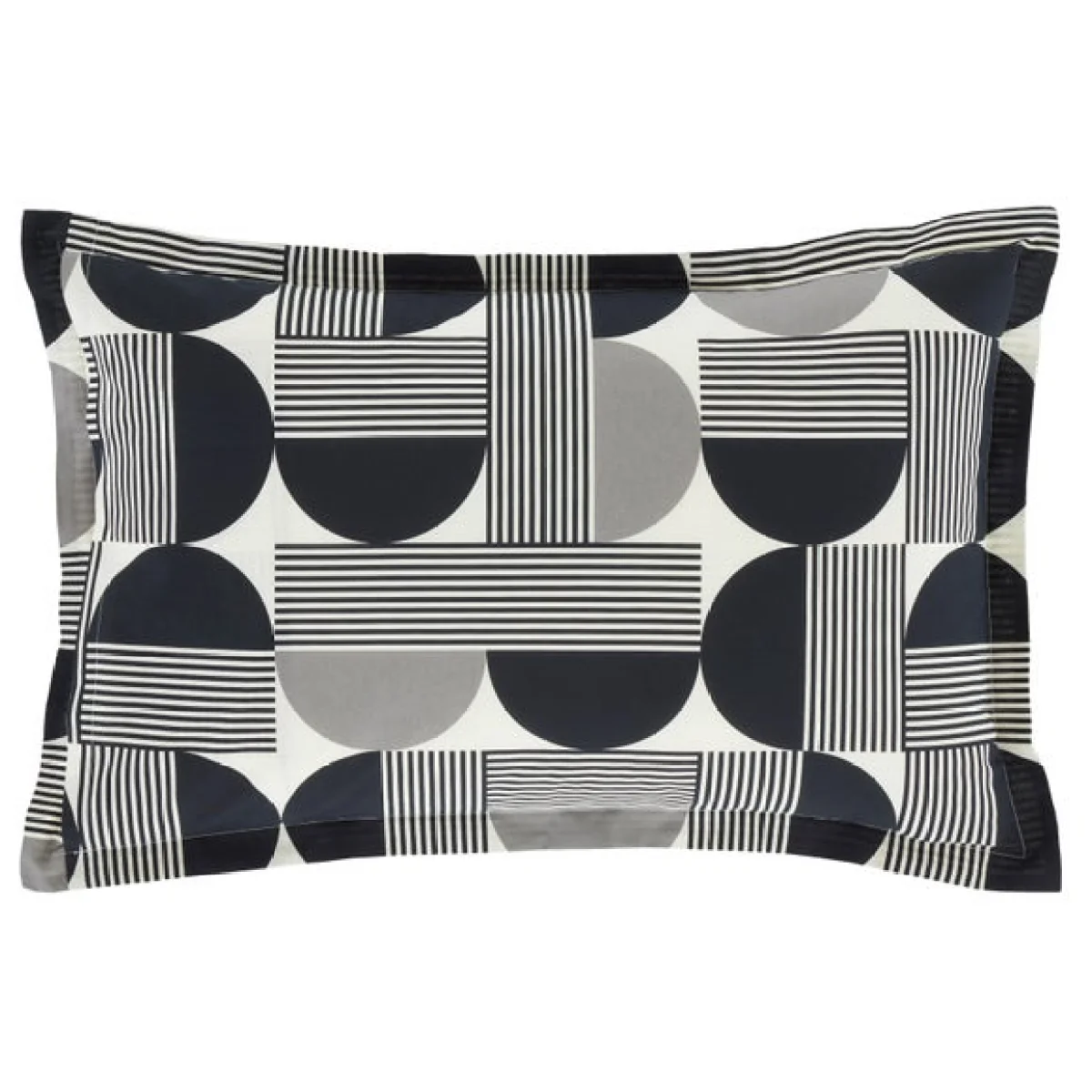 Bromley Modern Geo Navy Oxford Pillowcase Navy (Blue) – image 5