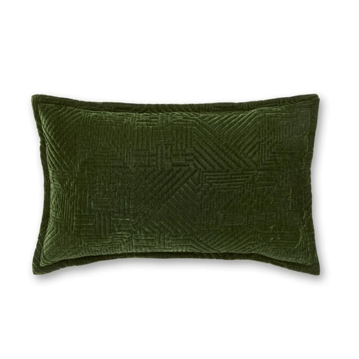 Haisley Geometric Oxford Pillowcase Olive (Green) – image 4