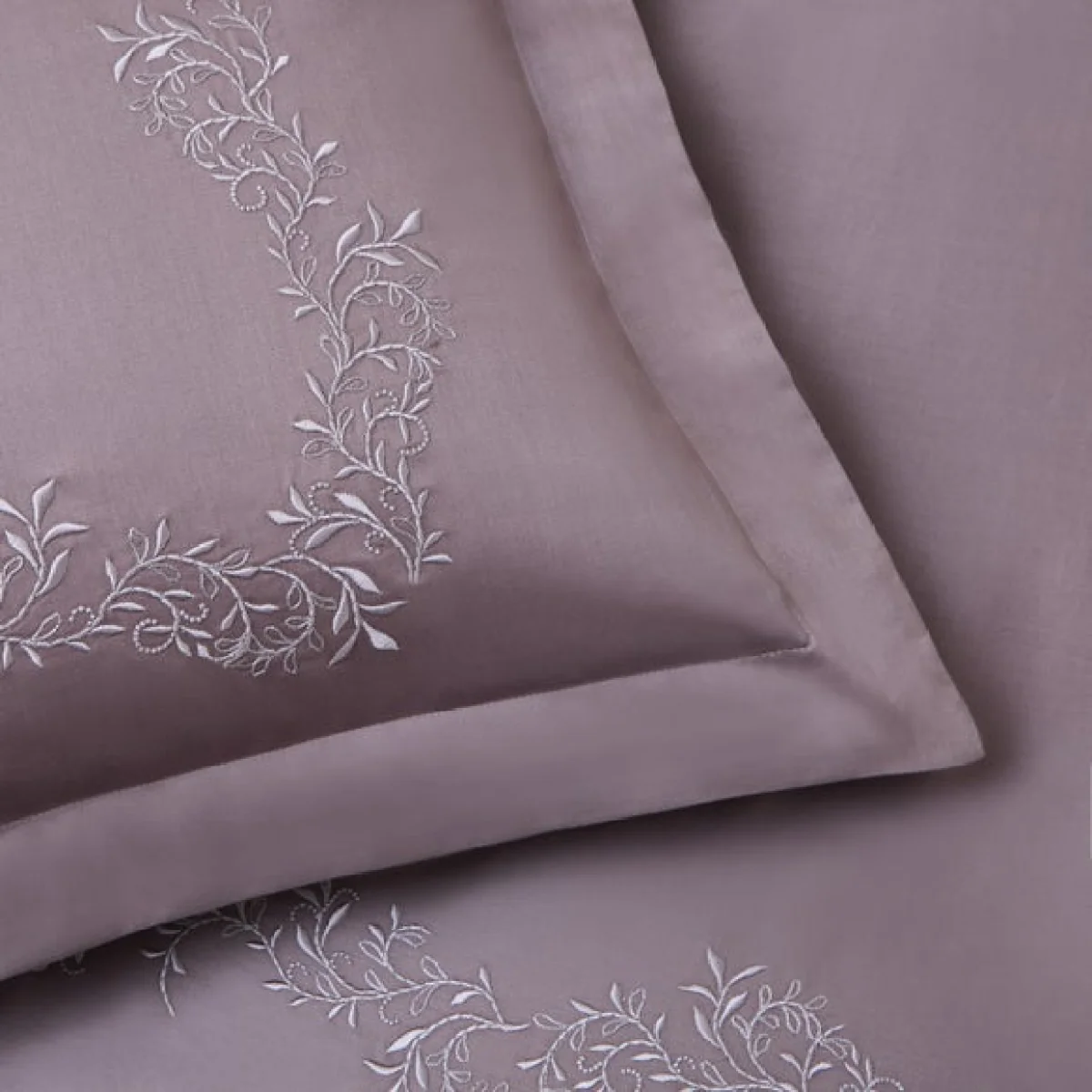 Dorma Camerelle Embroidery 100% Cotton Sateen Oxford Pillowcase Pair – image 3