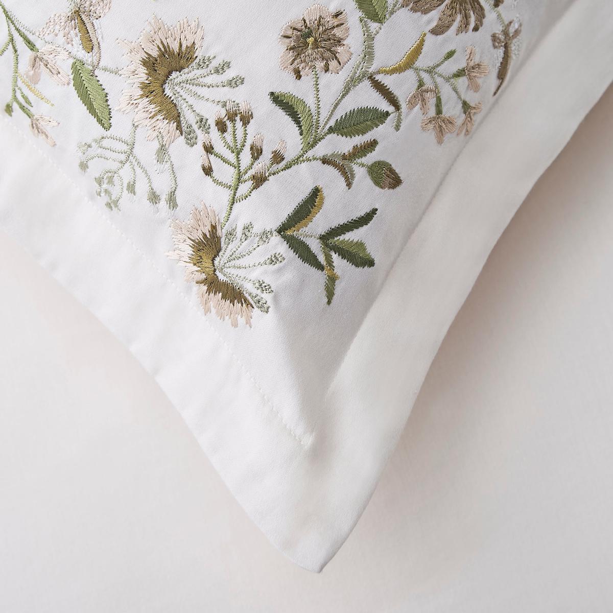 Dorma Yeldwood Green Oxford Pillowcase Pair Off-White – image 2