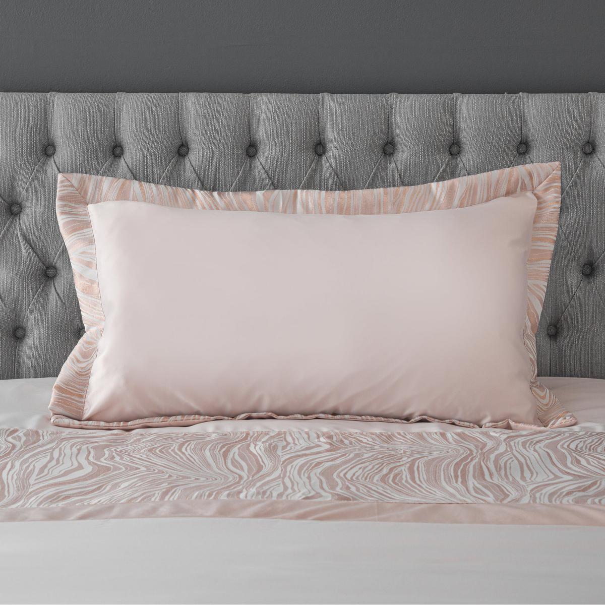 Keeley Pink Jacquard Oxford Pillowcase Pink – image 1