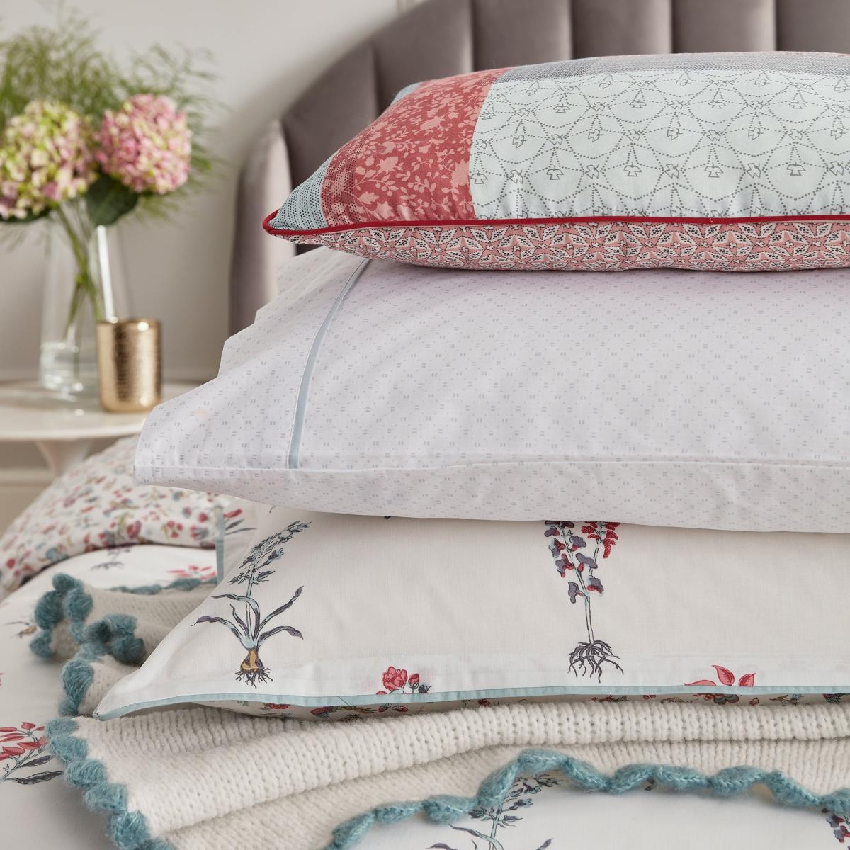 Helena Springfield Eloise & Ashley Standard Pillowcase Pair Teal (Green) – image 2