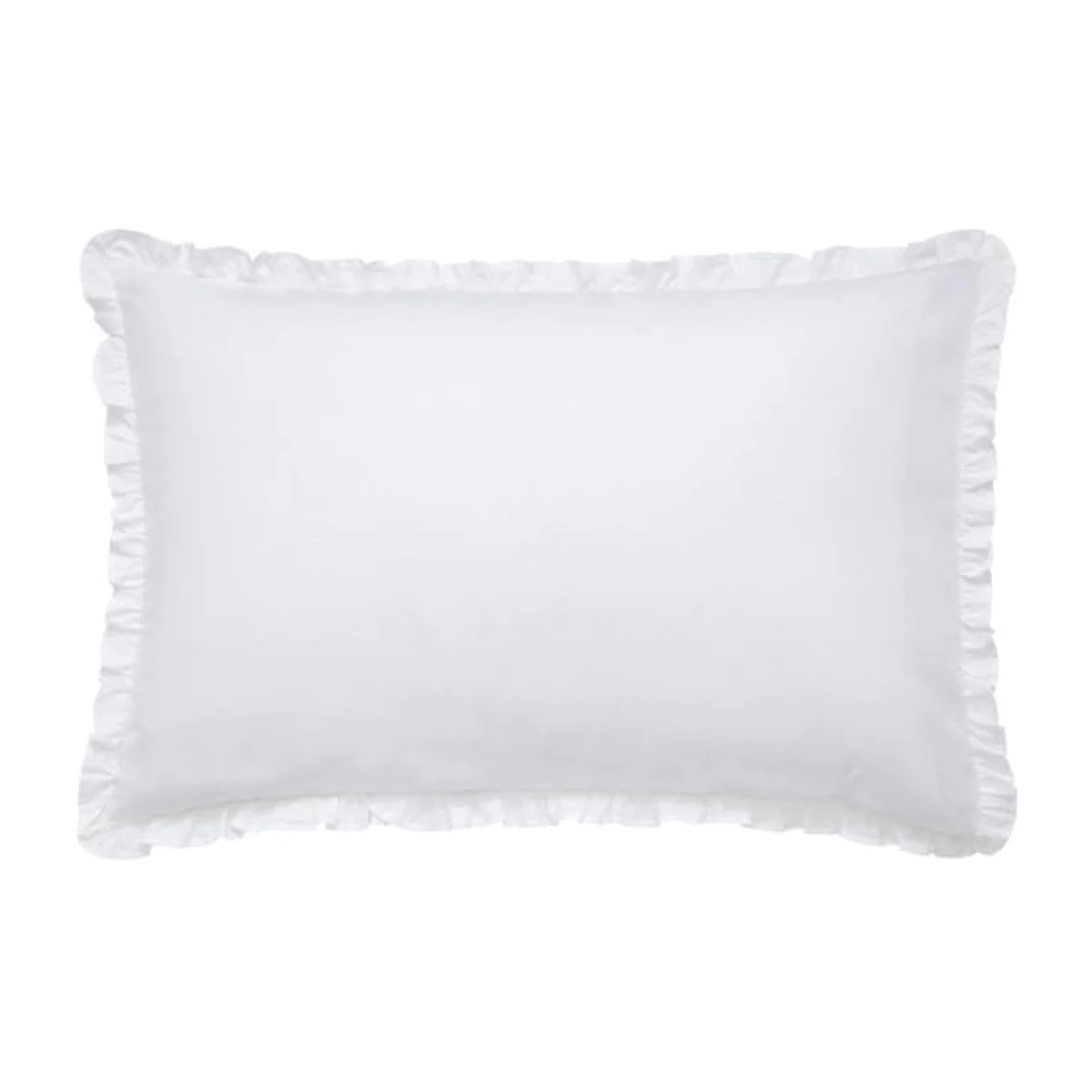 Pure Cotton Frilled Pillowcase White – image 1