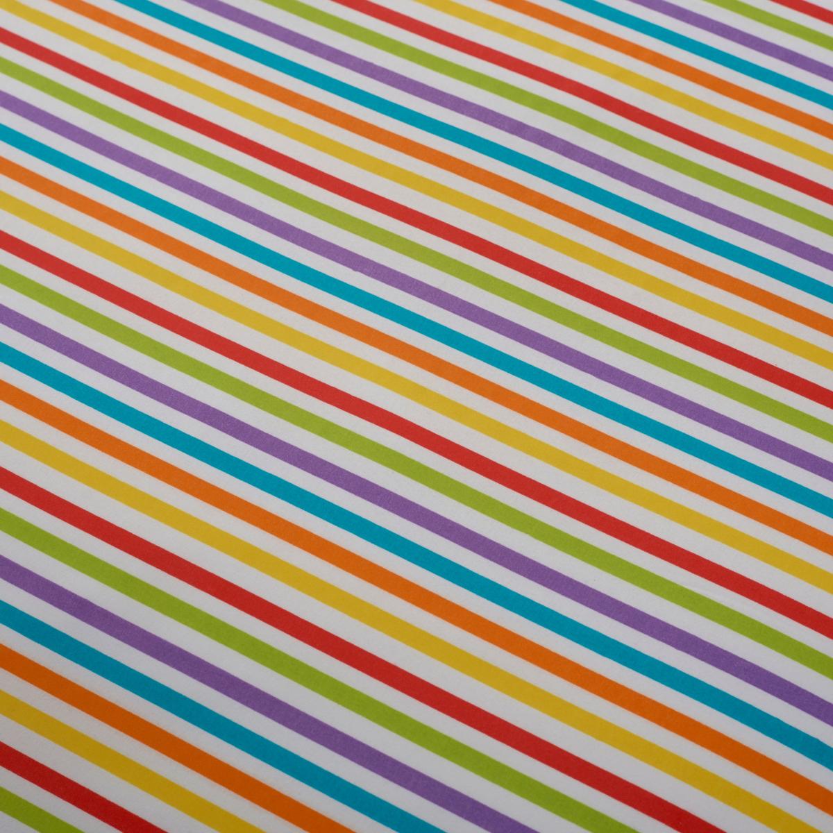 Rainbow Stripe Microfibre Duvet Cover and Pillowcase Set MultiColoured – image 5