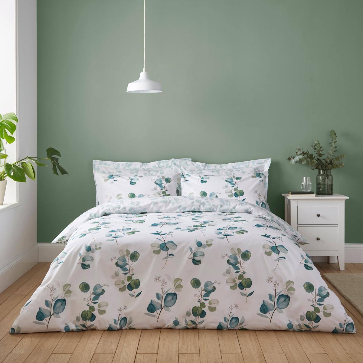 Eucalyptus Green Oxford Pillowcase Green/White – image 2
