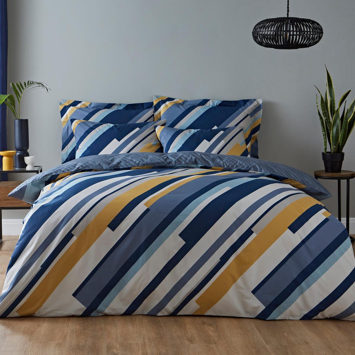 Elements Hannes Blue 100% Cotton Oxford Pillowcase Light Blue – image 3