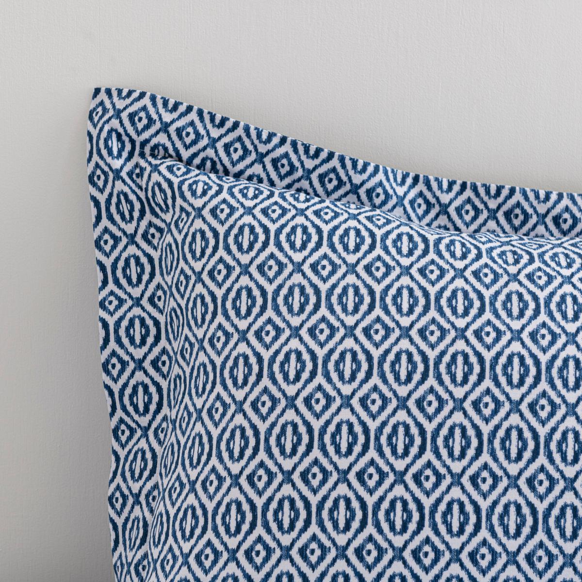 Jax Blue Mosaic 100% Cotton Oxford Pillowcase Blue – image 2