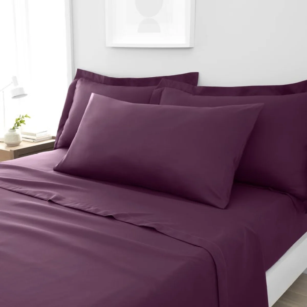 Fogarty Soft Touch Kingsize Pillowcase Pair Plum Purple – image 1