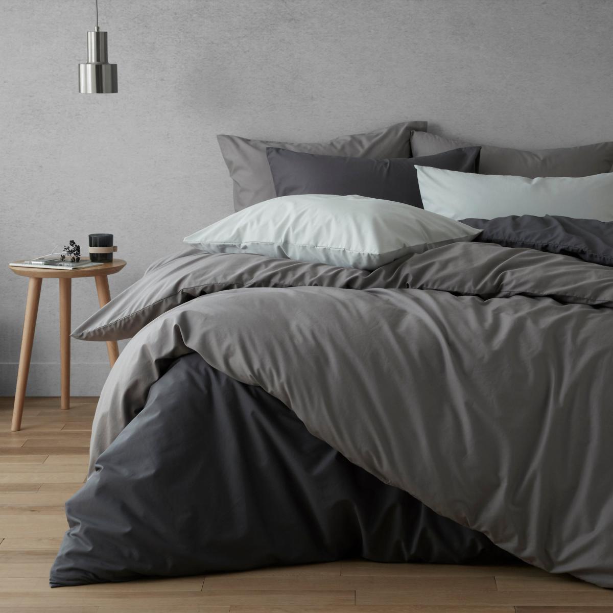 Easycare 100% Cotton Dove Grey Housewife Pillowcase Pair Dove (Grey) – image 2
