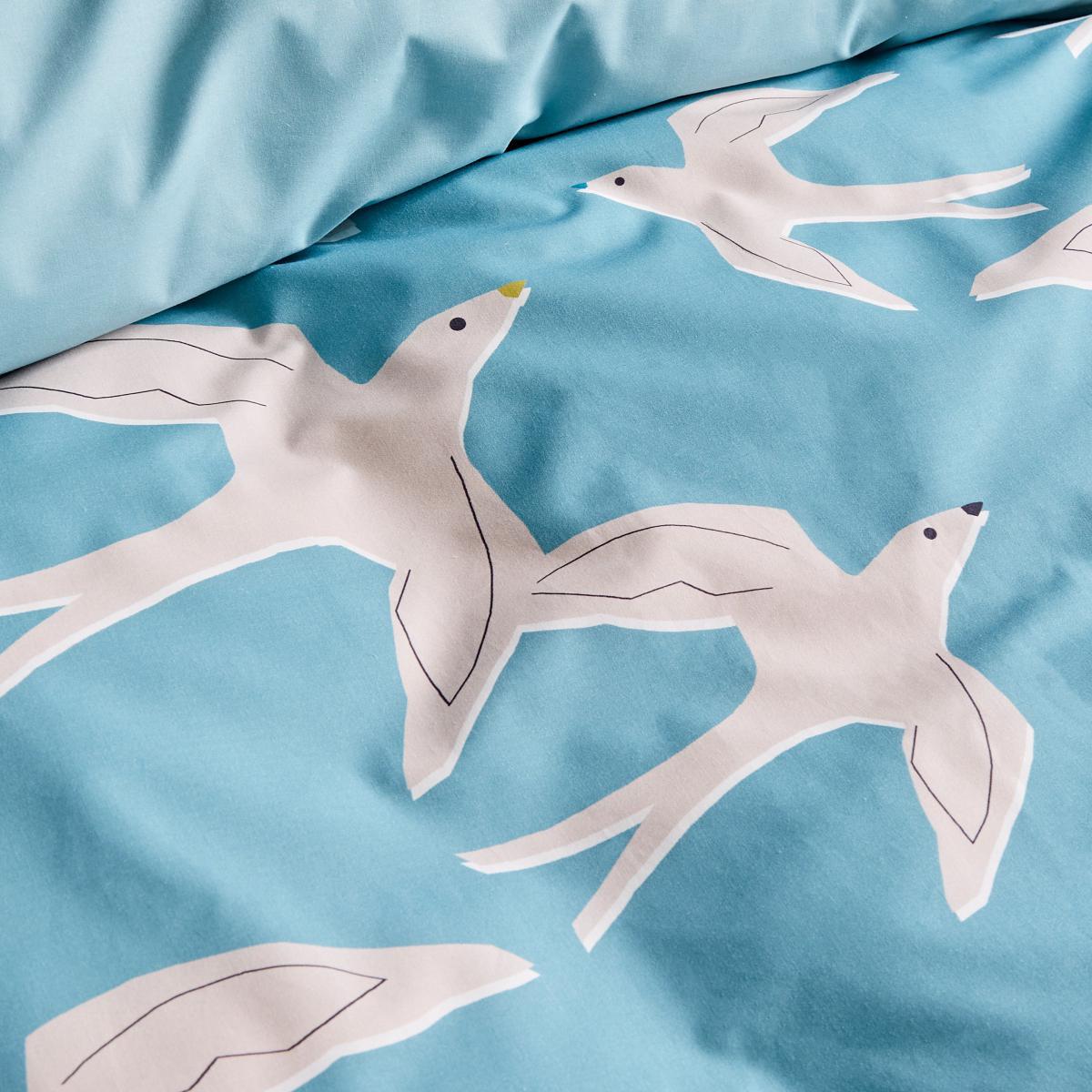 Elements Swallow Blue Duvet Cover and Pillowcase Set Blue – image 3