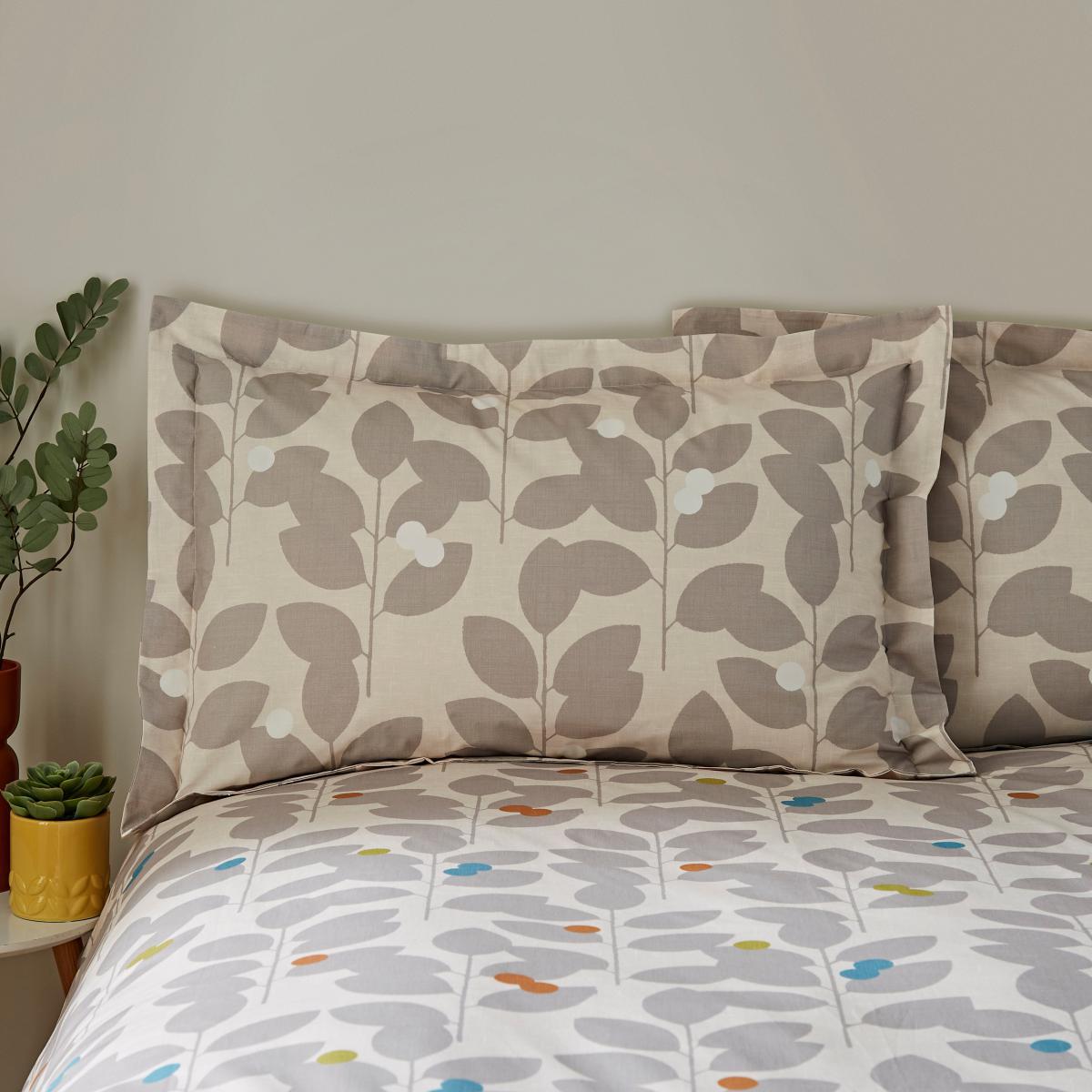 Elements Modern Leaf Oxford Pillowcase Natural – image 2