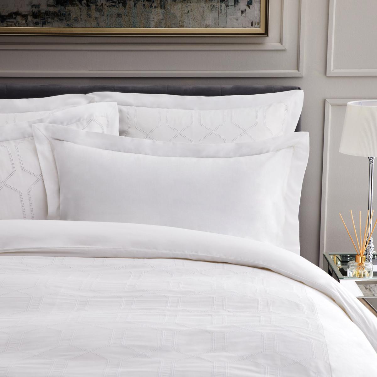 Dorma Purity Alscott Oxford Pillowcase Pair White – image 2