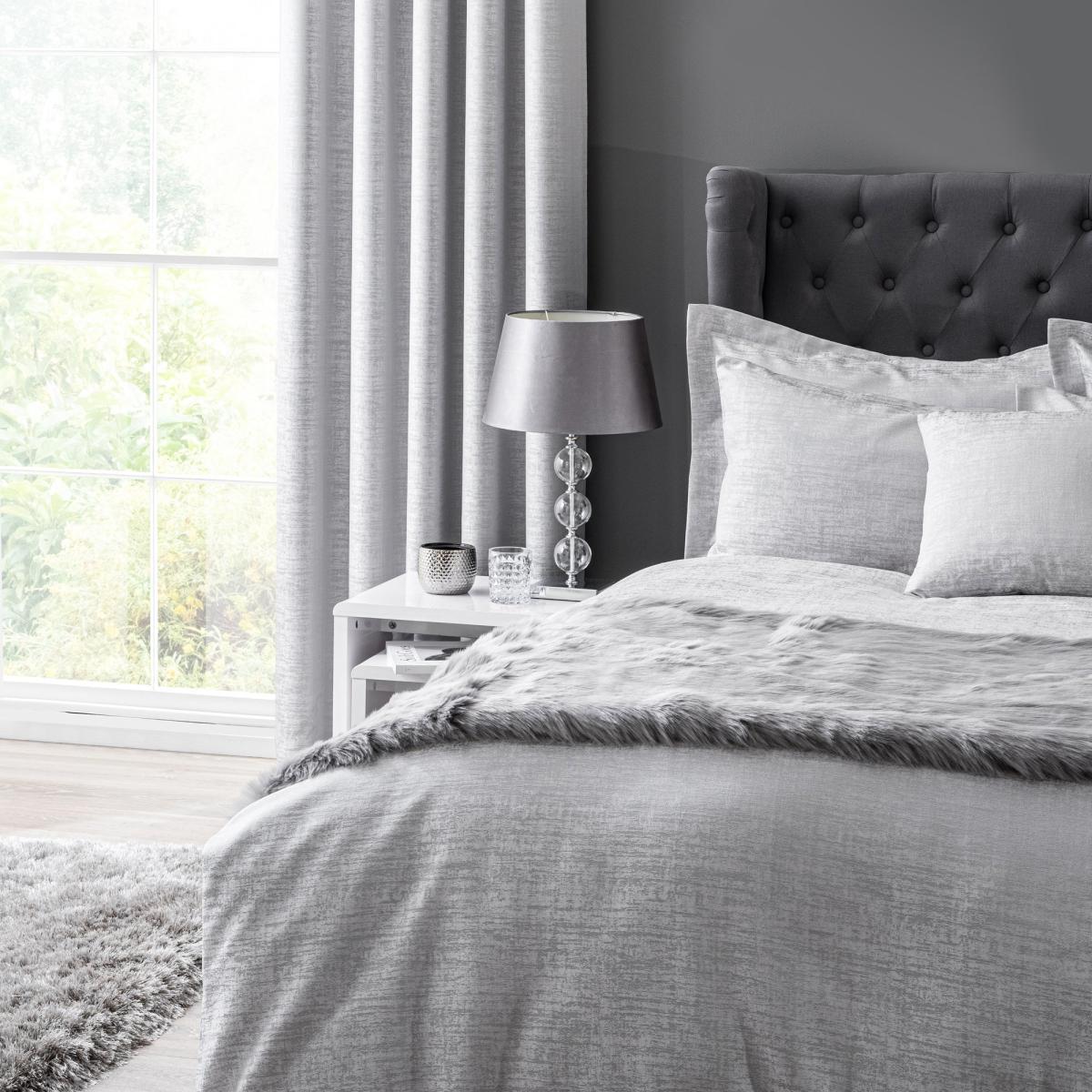 Tegan Silver Textured Oxford Pillowcase Silver – image 6