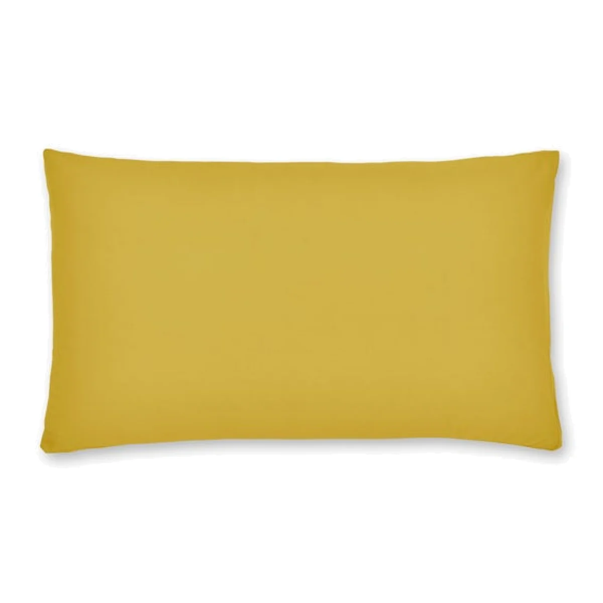 Pure Cotton Plain Dye Standard Pillowcase Pair Yellow-Ochre – image 1