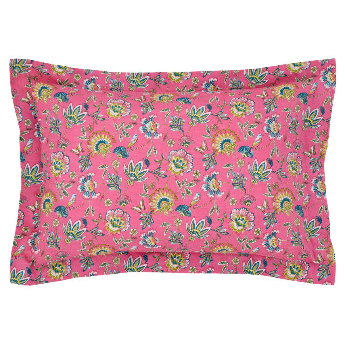 Lana Floral Aqua Oxford Pillowcase Aqua (Blue) – image 3