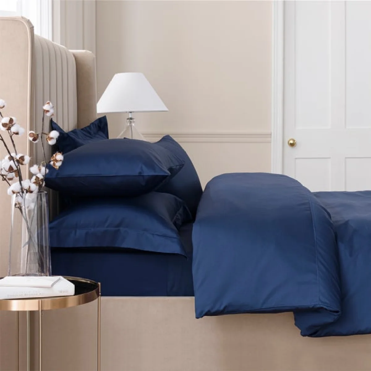 Dorma 300 Thread Count 100% Cotton Sateen Plain Oxford Pillowcase Mauve – image 4
