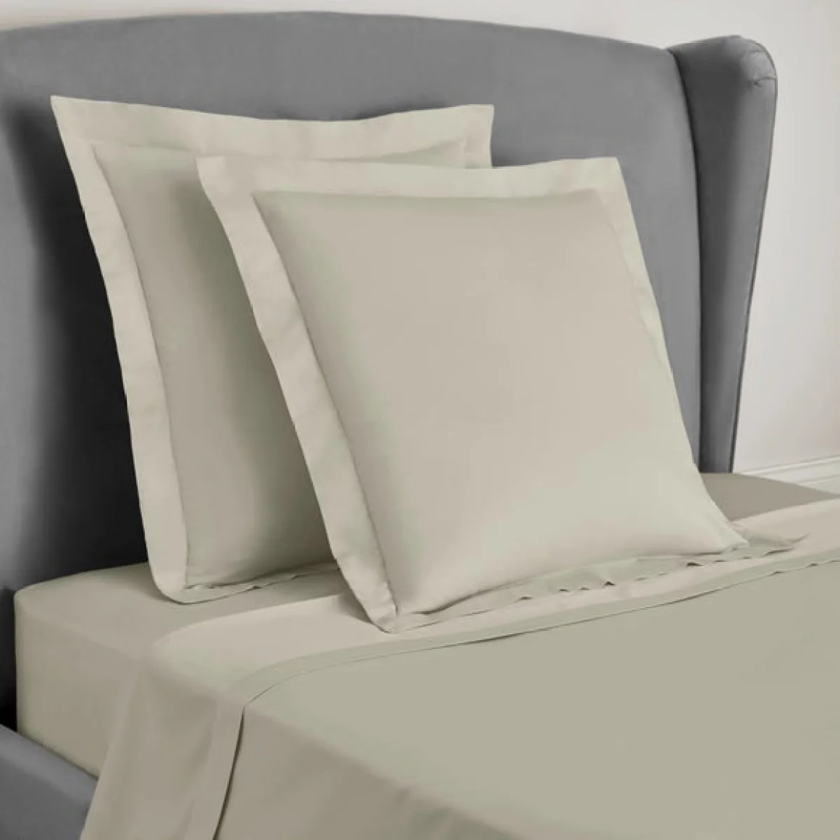 Dorma Egyptian Cotton 400 Thread Count Percale Continental Pillowcase Cream – image 1