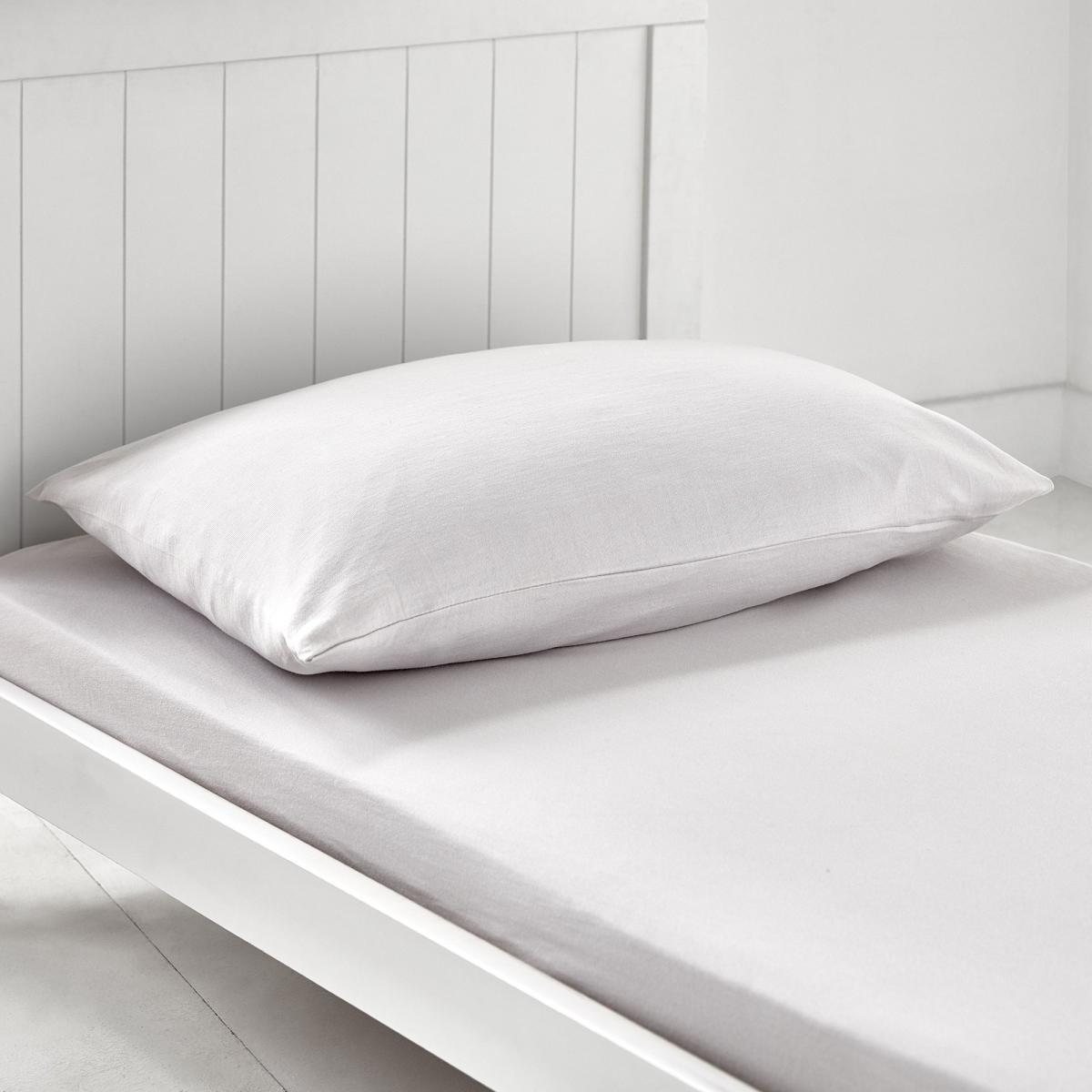 Grey Jersey Cot Bed Pillowcase Grey – image 2