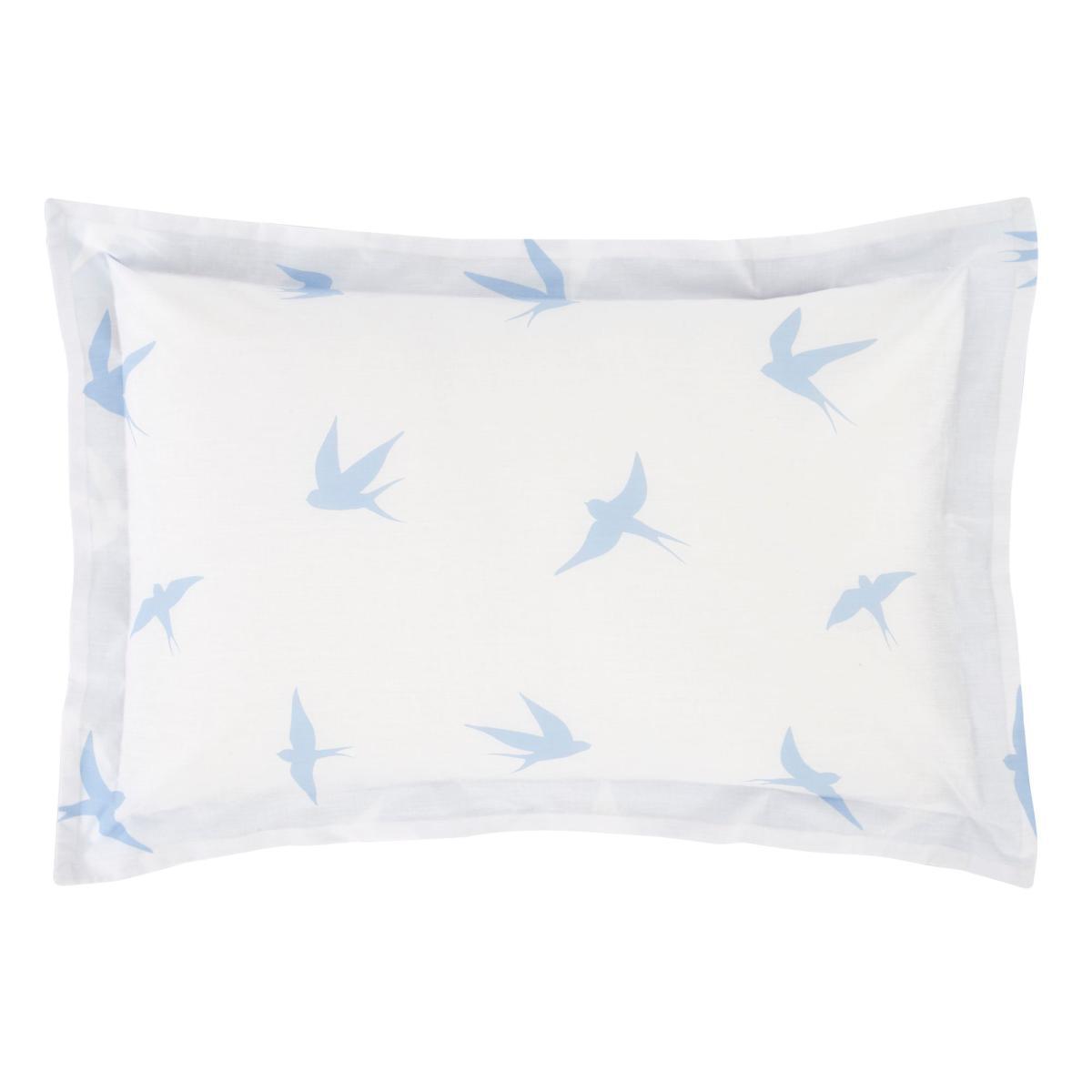 Coastal Birds Blue Oxford Pillowcase Light Blue – image 4
