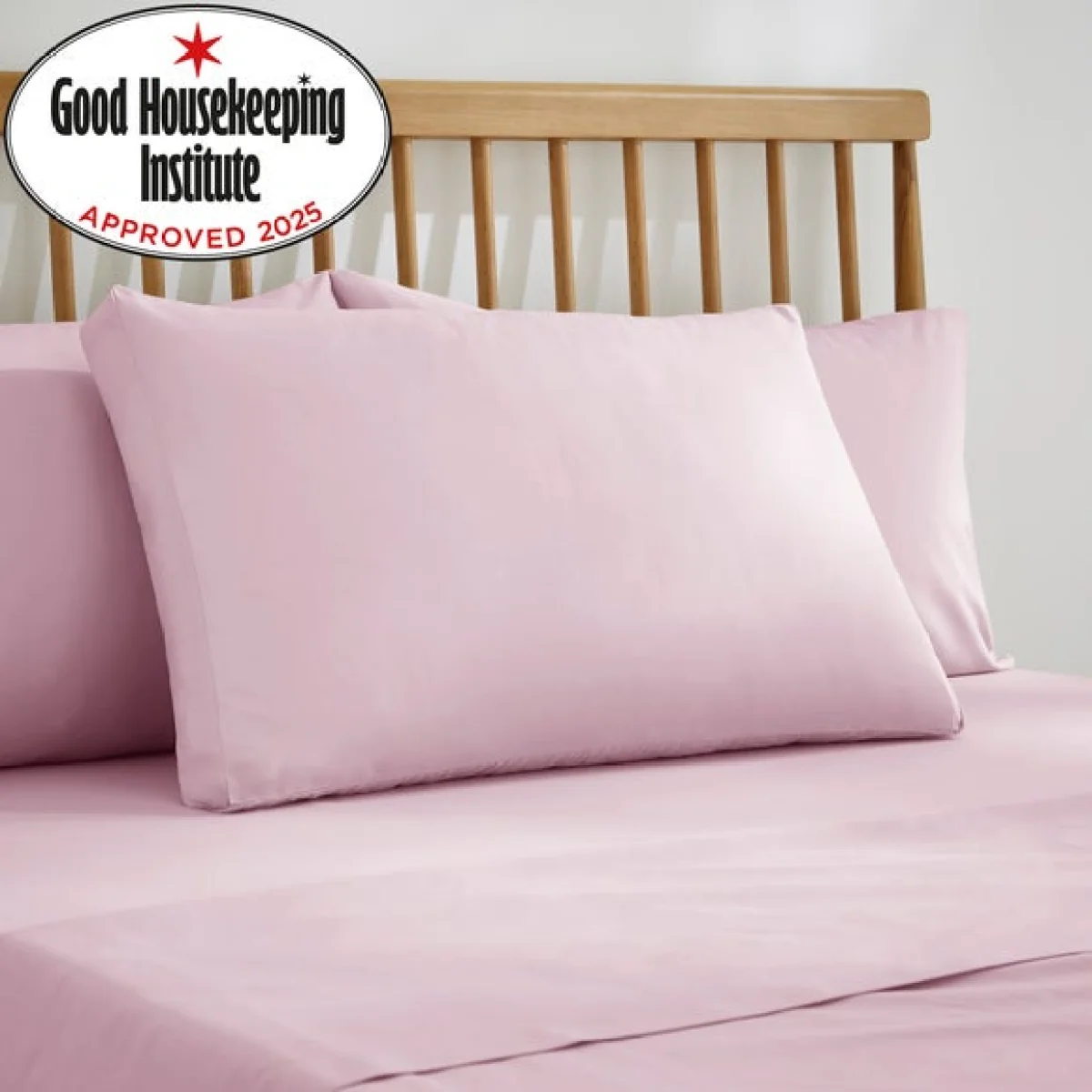 Pure Cotton Plain Dye Box Pillowcase Baby Pink – image 2