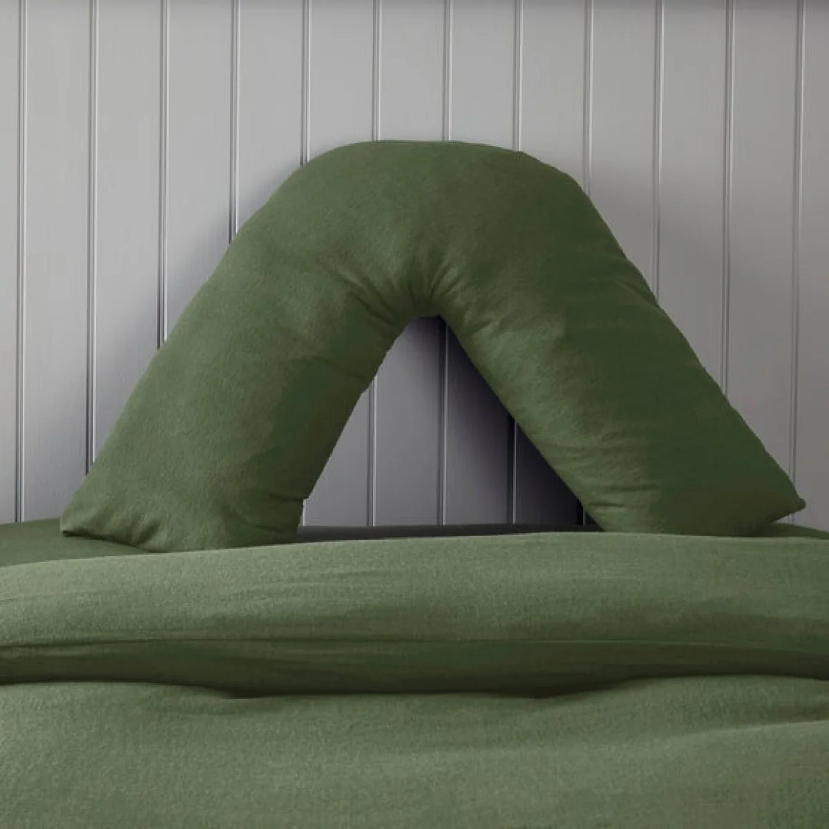 Soft & Cosy Luxury V-Shape Pillowcase Olive (Green) – image 1