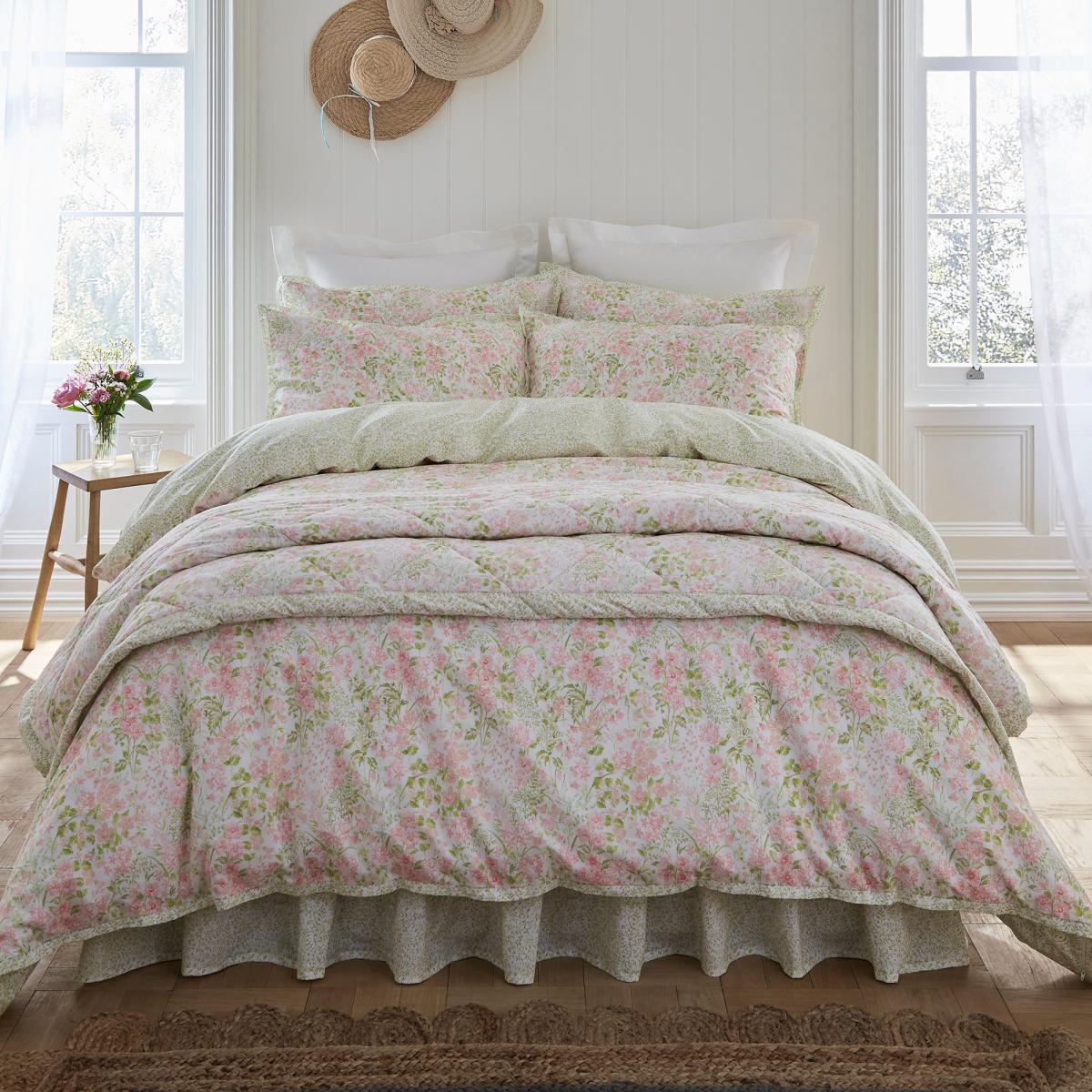 Dorma Darcy 100% Cotton Duvet Cover and Pillowcase Set Pink – image 5