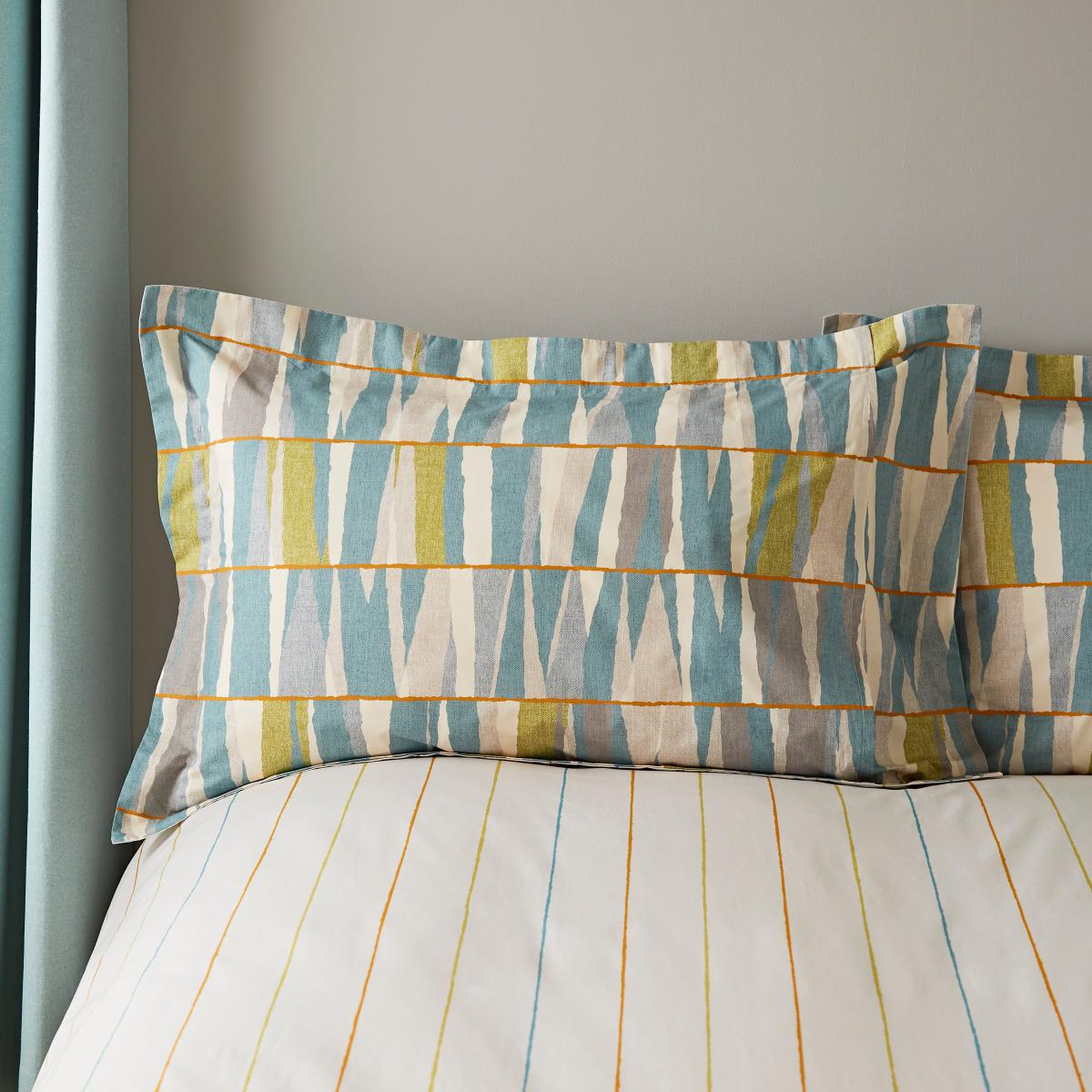 Elements Kolla Oxford Pillowcase Blue – image 1
