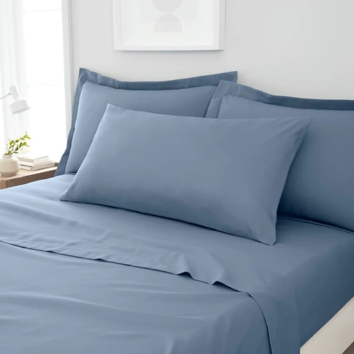 Fogarty Soft Touch Kingsize Pillowcase Pair Ashley Blue – image 1