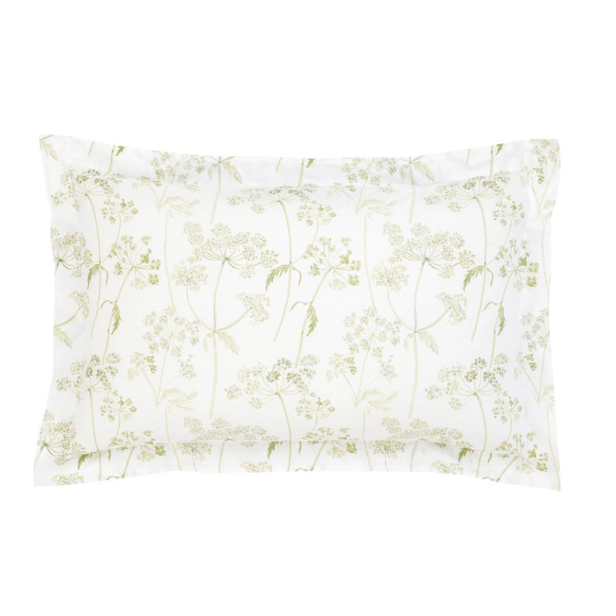 Felicity White Floral 100% Cotton Oxford Pillowcase White – image 2