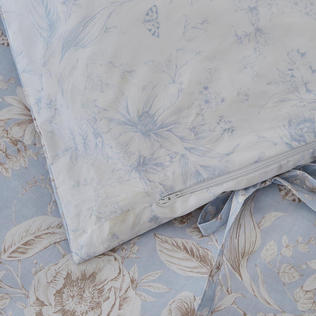 Dorma Daphne 100% Cotton Oxford Pillowcase Pair Blue – image 4