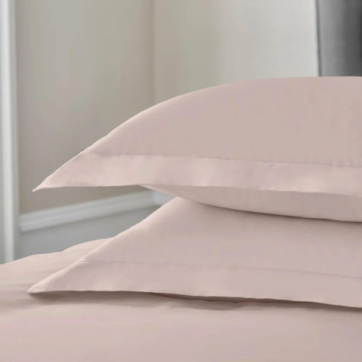 Dorma Egyptian Cotton 400 Thread Count Percale Continental Pillowcase Rose (Pink) – image 3