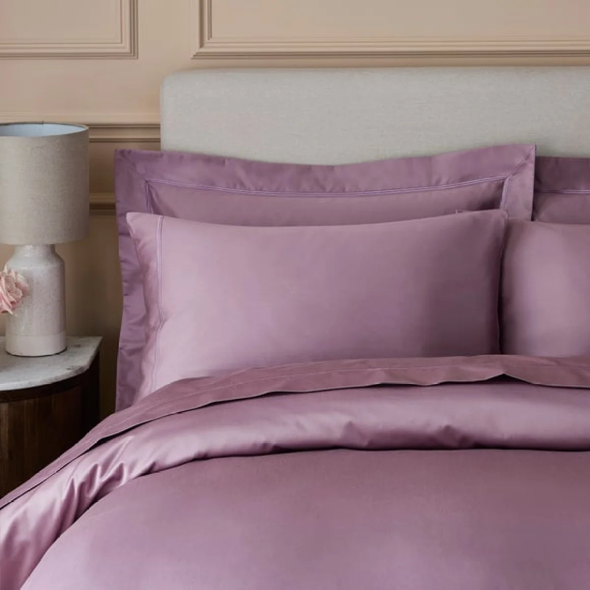 Dorma Egyptian Cotton Sateen 800 Thread Count Oxford Pillowcase Thistle – image 1