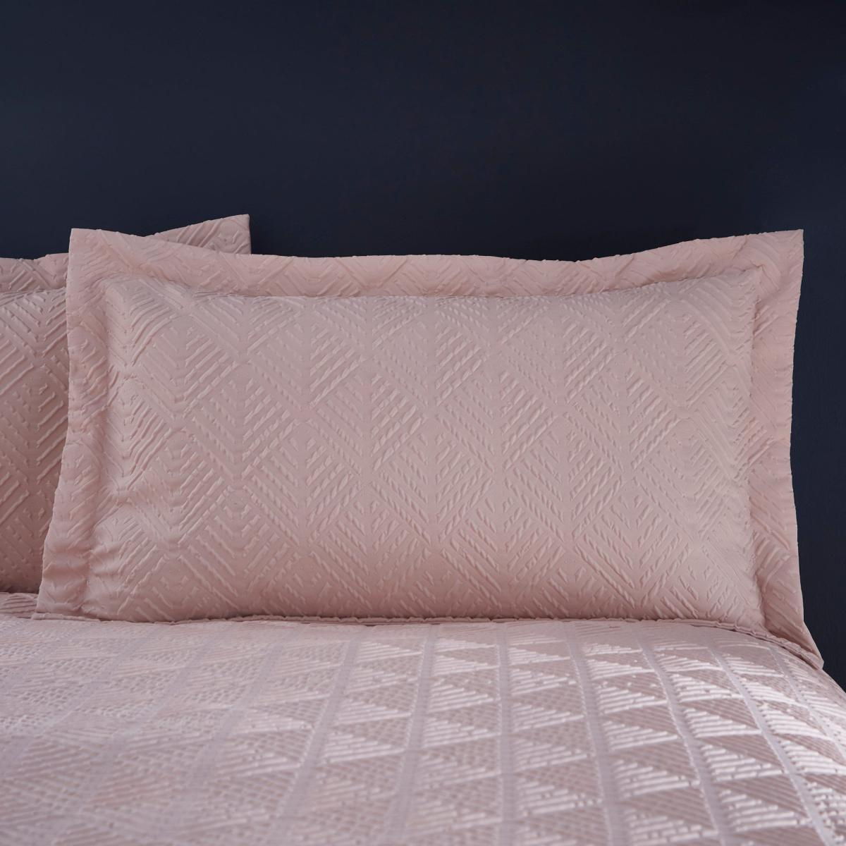 Parisa Geometric Blush Oxford Pillowcase Blush (Pink) – image 1