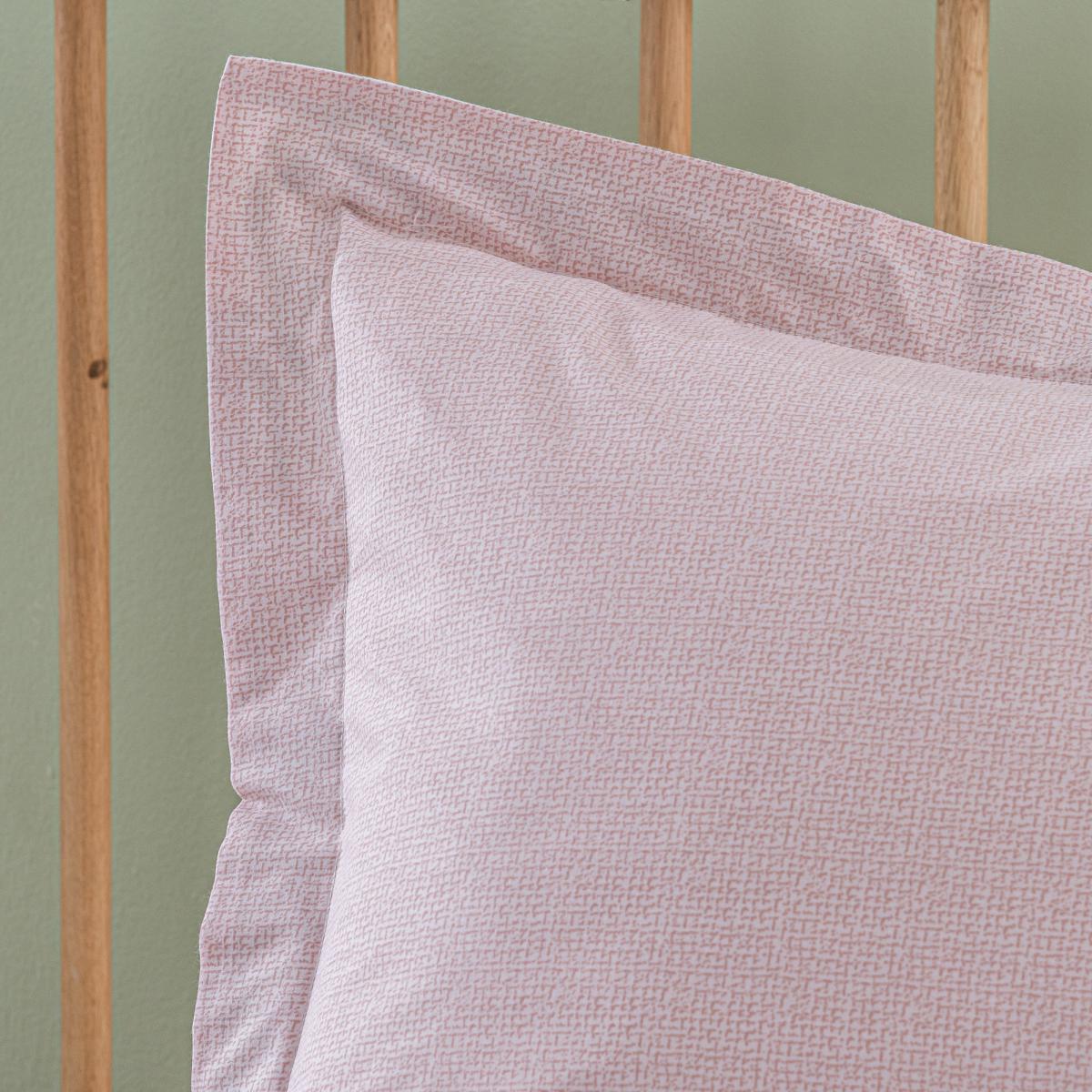Shino Floral Oxford Pillowcase Pink/Grey – image 3