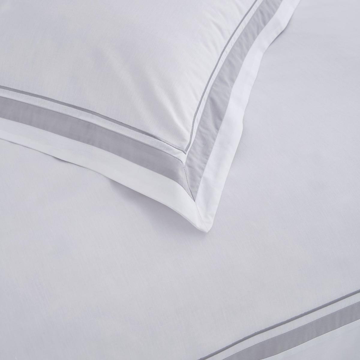Bianca Hepburn 100% Cotton Oxford Pillowcase White and Grey – image 3