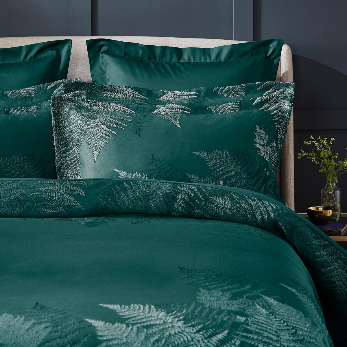Dorma Emerald Winter Fern Duvet & Pillowcase Set Emerald – image 2