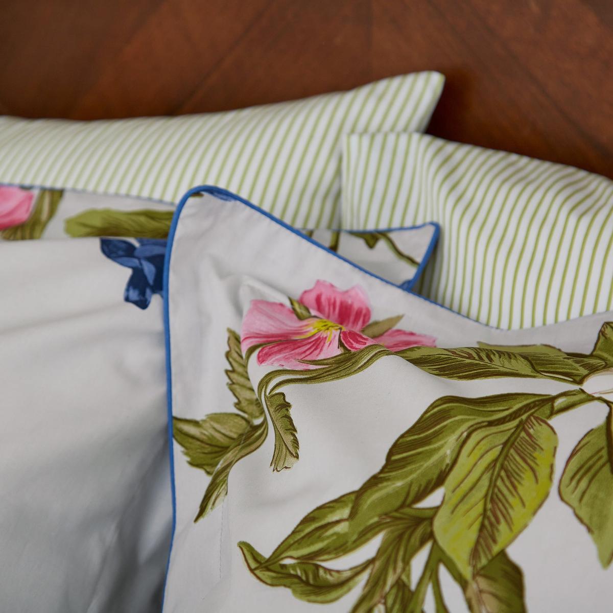 Joules Springtime Floral 100% Cotton Standard Pillowcase Pair Grey – image 3